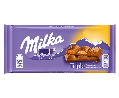 Milka triple caramel 90g