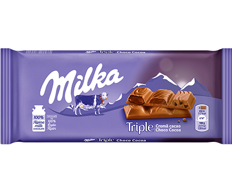 Milka triple chocolate 90g