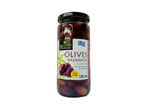 Kalamata olives in sea salt brine 500ml