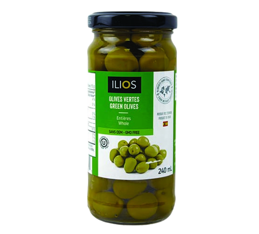 Whole green olives 240ml