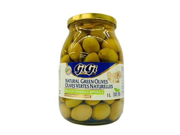 Natural green olives 1L