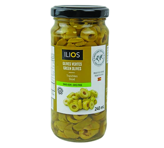 Sliced ​​green olives 240ml