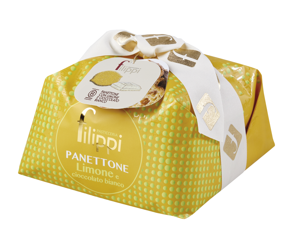 Panettone with candied lemon and white chocolate 500g