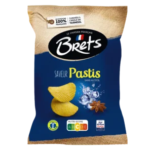 Brets wavy chips Pastis flavor 125g