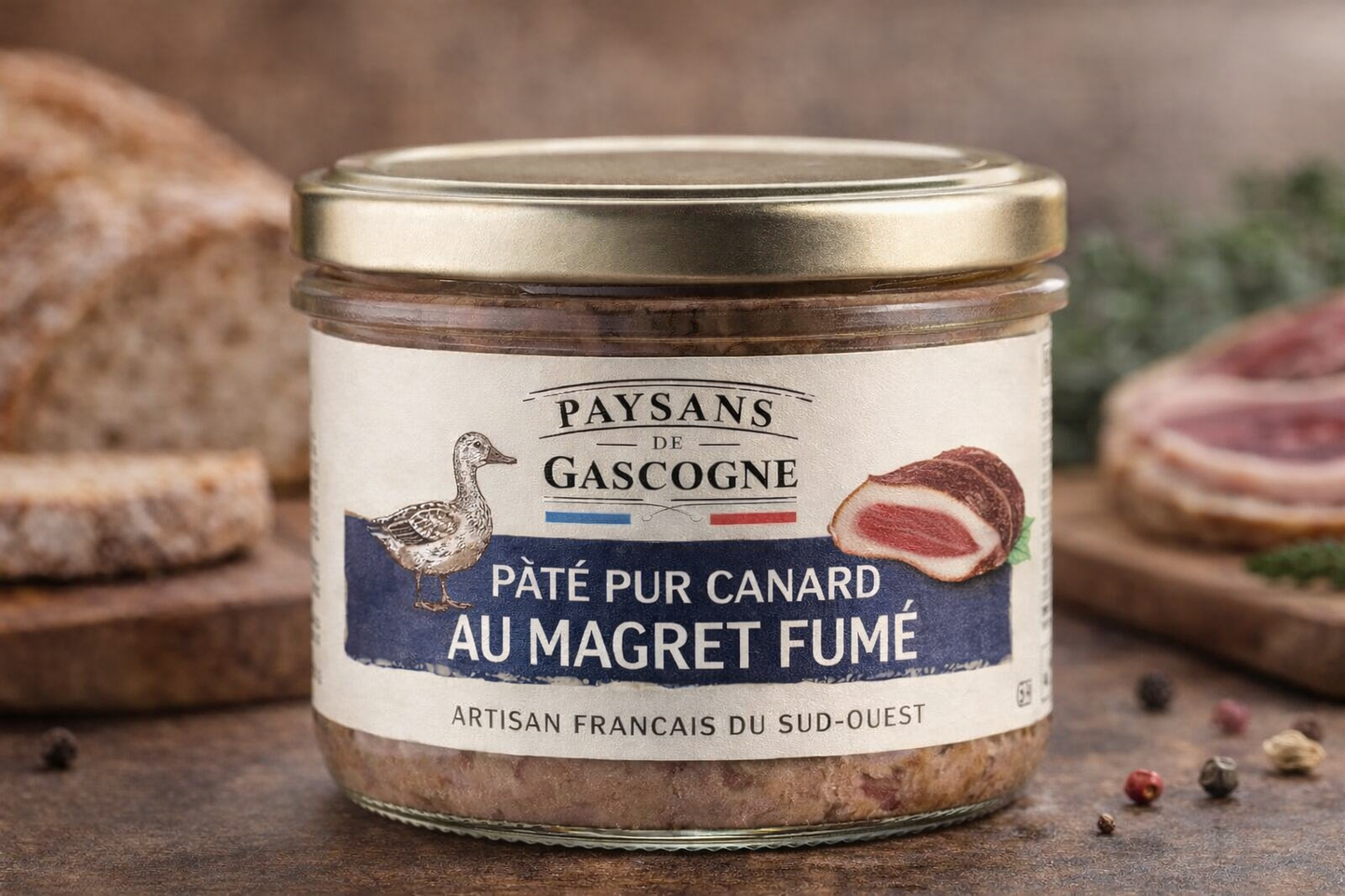 PÂTÉ PUR CANARD AU MAGRET FUMÉ 80G – Paysans de Gascogne
