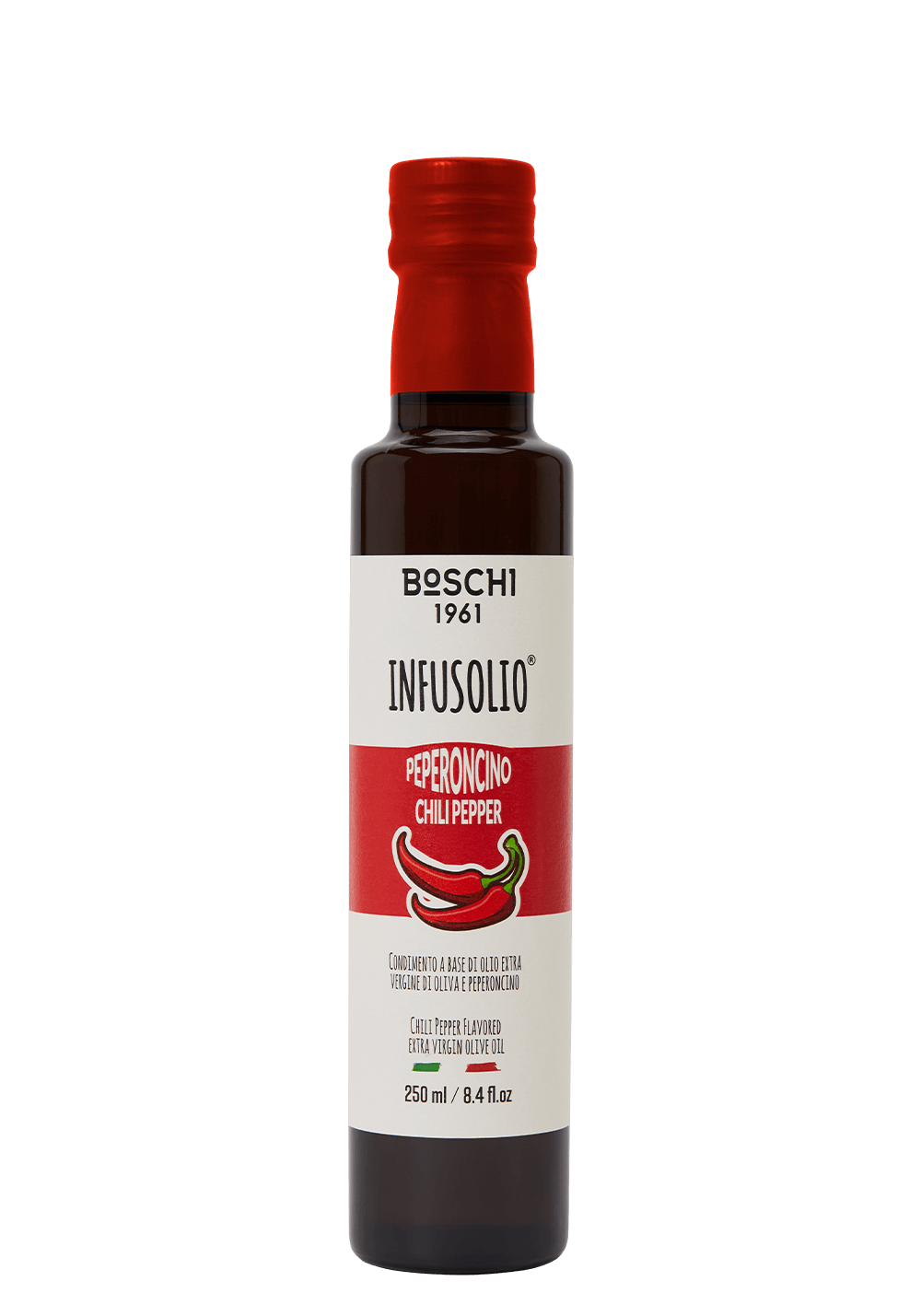 CHILI INFUSED EXTRA VIRGIN OLIVE OIL 250ML – BOSCHI