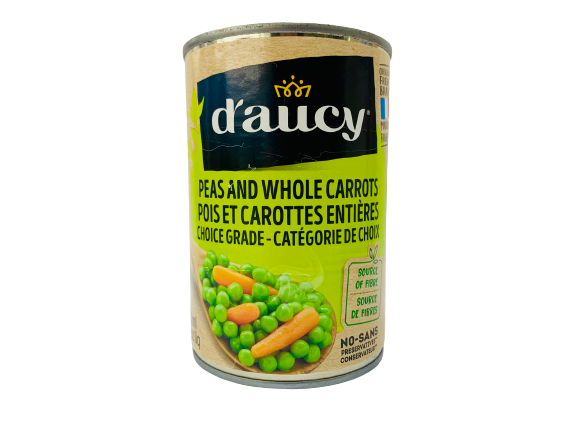 Whole peas and carrots premium grade 398ml