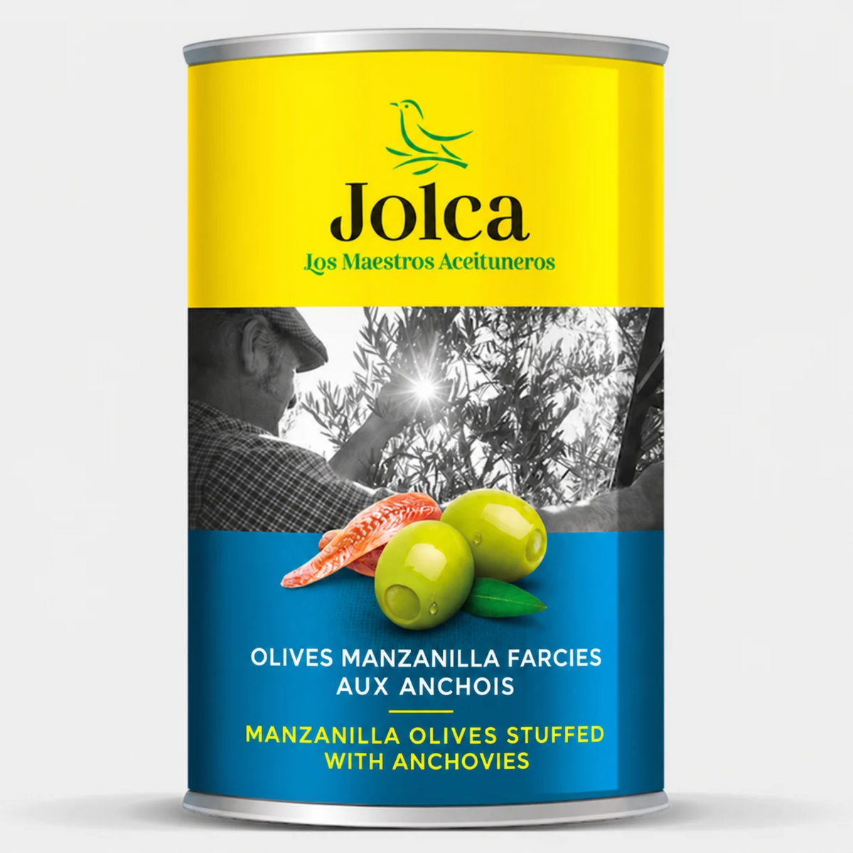 Manzanilla Olives Stuffed with Anchovies 300g – Jolca | Mediterranean Flavor from Spain