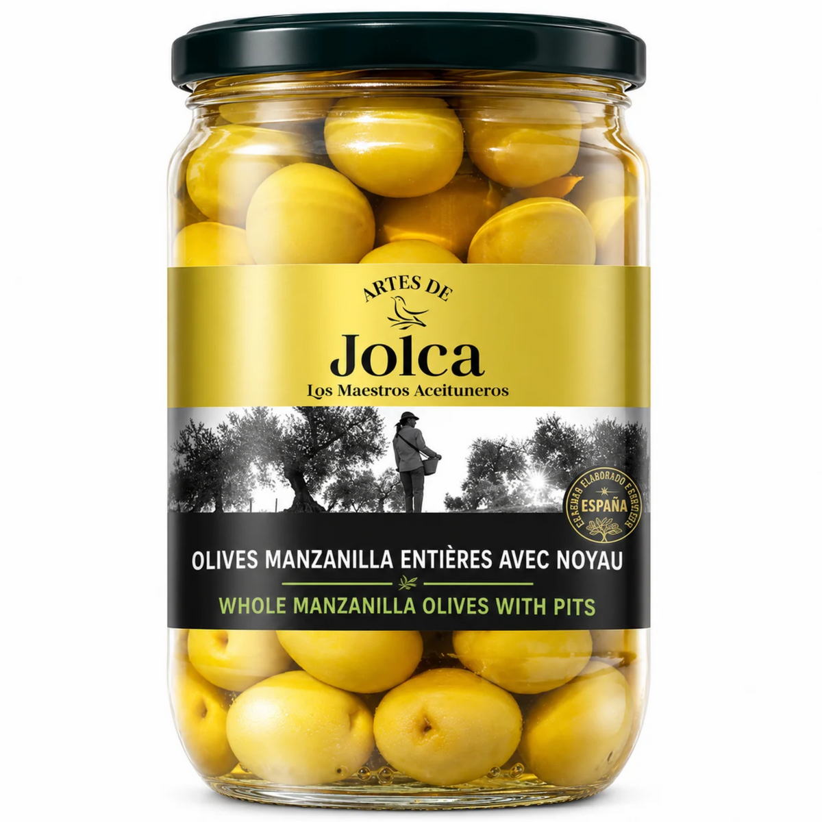 Whole Manzanilla Olives Glass Jar 720g – Jolca | Mediterranean Flavor of Spain