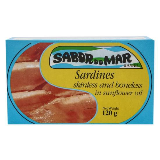 Skinless and boneless sardines in sunflower oil 120g