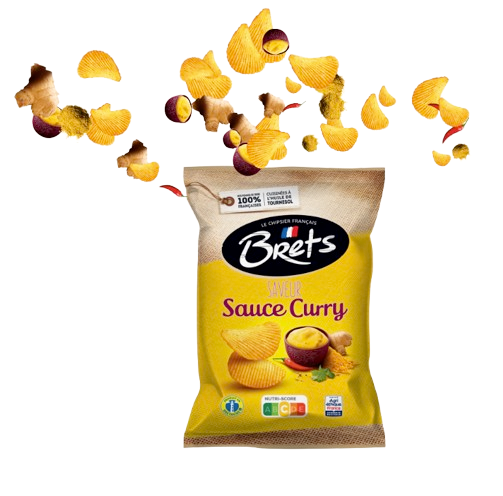 UNE CHIPS QUI GOÛTE EXACTEMENT CE QU’ELLE PROMET — LE CURRY, SANS COMPROMIS.