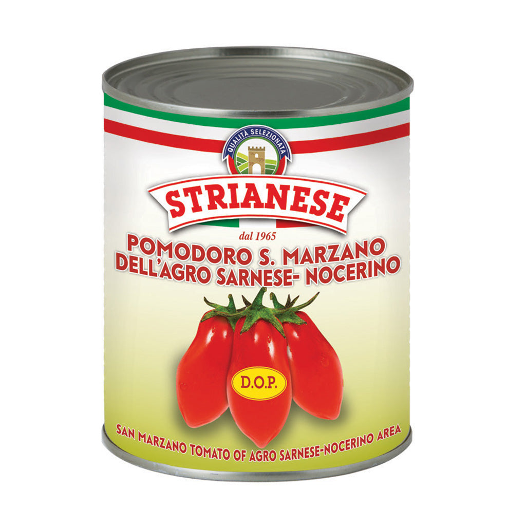 Tomates Pelées San Marzano D.O.P 796 ml Strianese – Tomates Italiennes Authentiques de Campanie