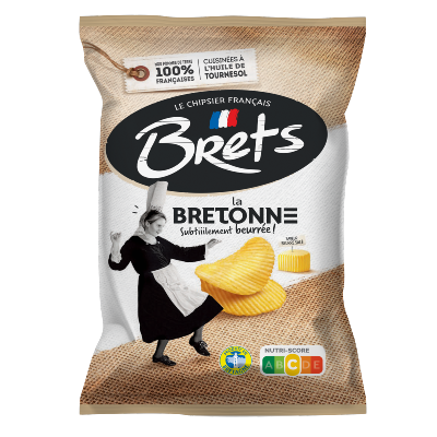 CHIPS BRETS BEURRE SALÉ 125G CHIPS FRANÇAISES AUTHENTIQUES DE BRETS