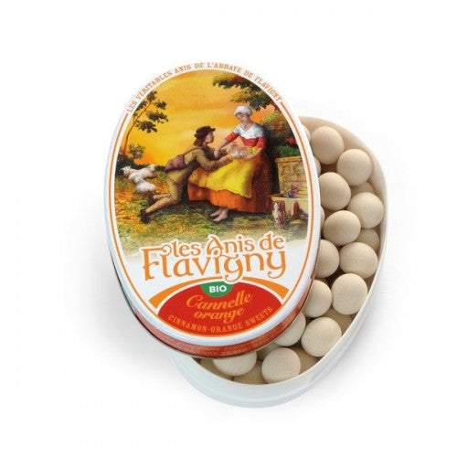 Les Anis de Flavigny Orange Cannelle Bio 50g – Bonbons Français Biologiques à l’Anis