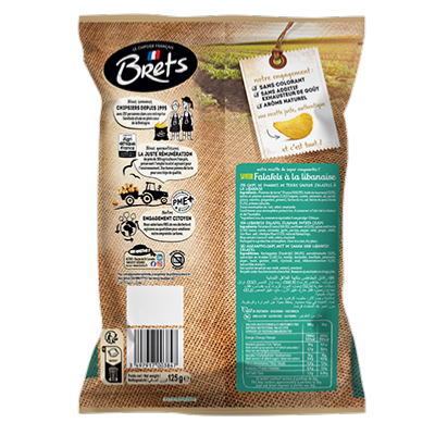 Chips Bret’s Ondulées Saveur Falafel 125g – Chips Françaises Authentiques aux Épices Orientales