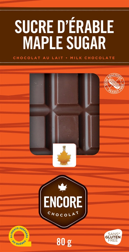 CHOCOLAT ENCORE LAIT ÉRABLE 80G