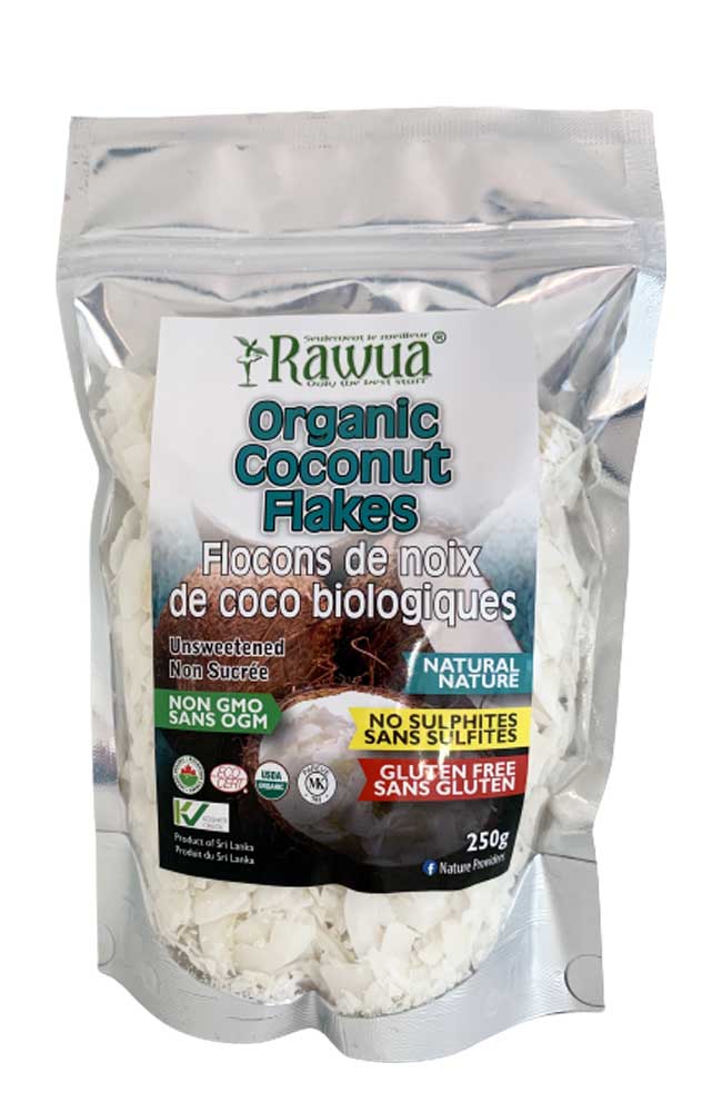 Organic natural coconut flakes 250g