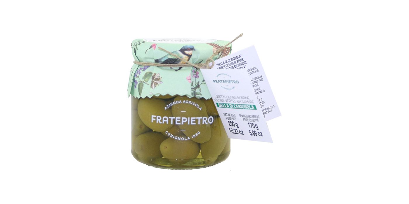 BELLA DI CERIGNOLA GREEN OLIVES 314ML