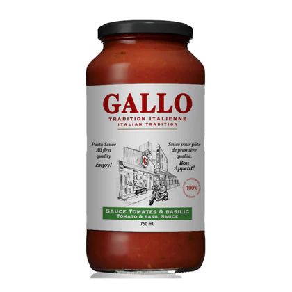 Sauce Tomates & Basilic Gallo 750 ml