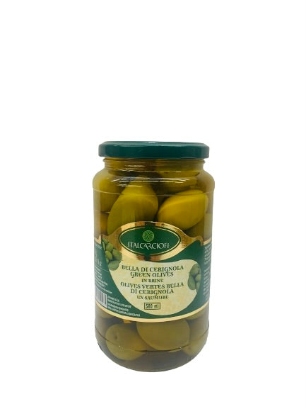 Olives vertes Bella di Cerignola en saumure 580ml