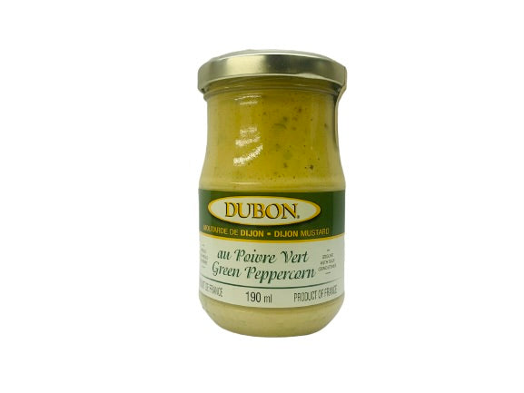 Dijon Mustard with Green Peppercorns 190ml – DUBON | Character & Intensity