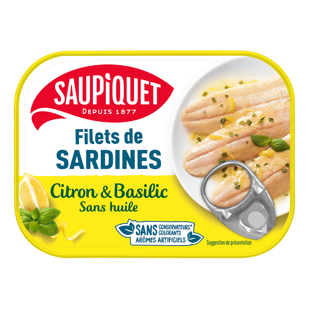 SARDINE FILLETS LEMON BASIL 100G