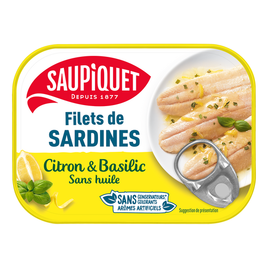 SARDINE FILLETS LEMON BASIL 100G