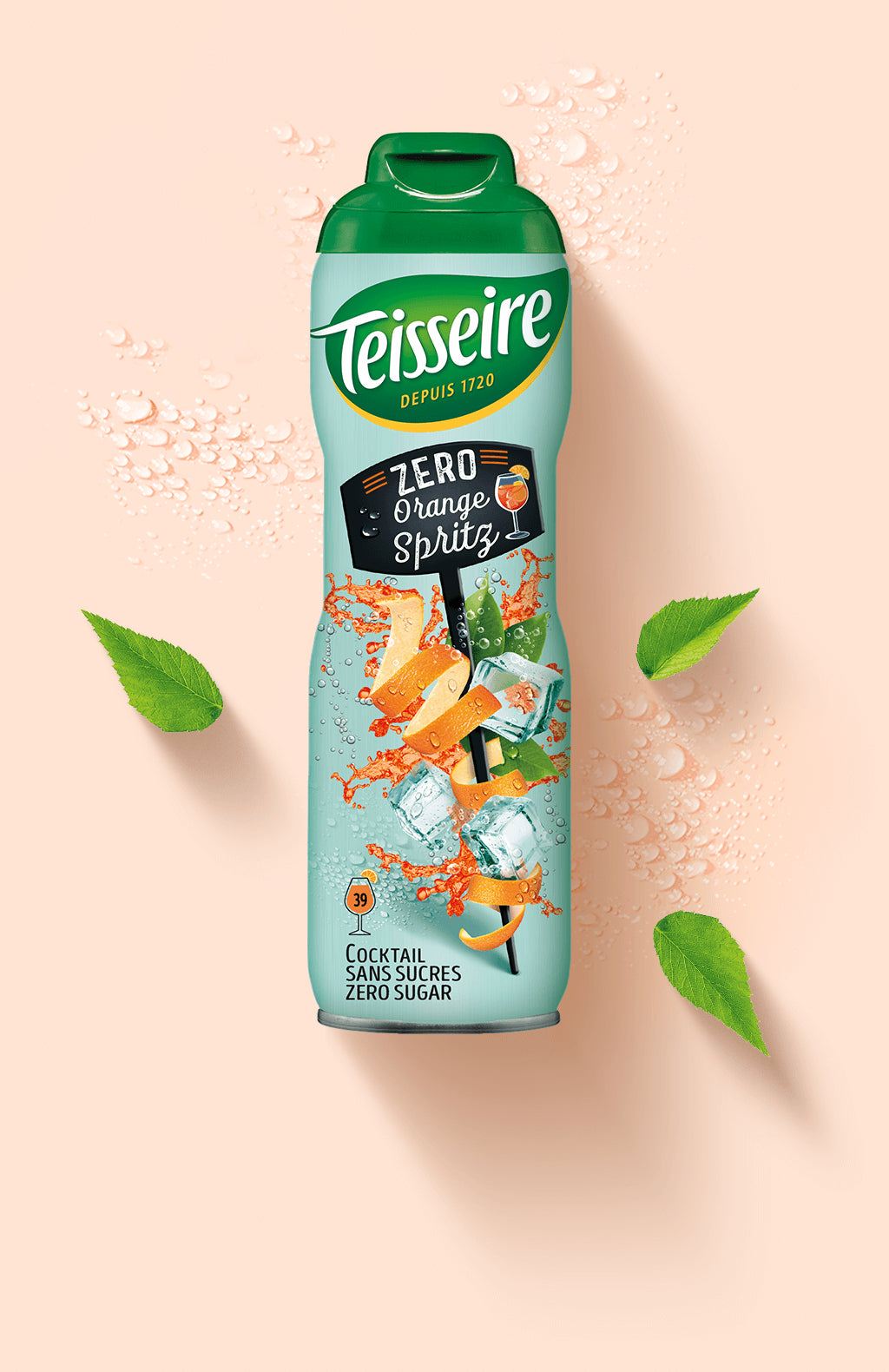 TEISSEIRE SYRUP 0% Sugar Free ORANGE SPRITZ COCKTAIL 600ML