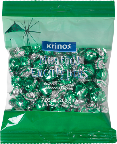 Bonbons à l’arôme menthol & eucalyptus 200g Krinos
