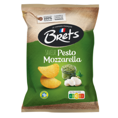 Pesto Mozzarella flavor wavy crisps 125g