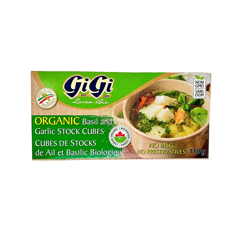 Organic garlic and basil bouillon cubes 110g