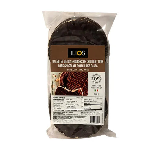 Rice cakes coated with dark chocolate 100g