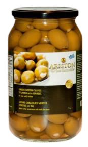 Greek olives stuffed with garlic 1L
