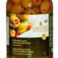 Green Greek olives stuffed with red peppers 1L