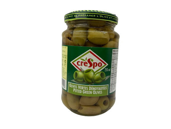 Pitted green olives 250ml