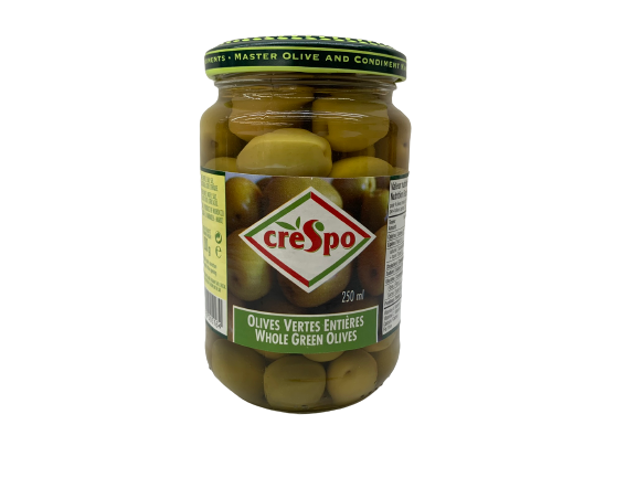 Whole green olives 250ml