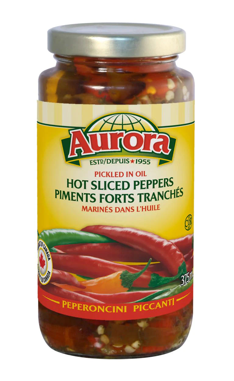 Sliced ​​hot peppers marinated in oil 375ml