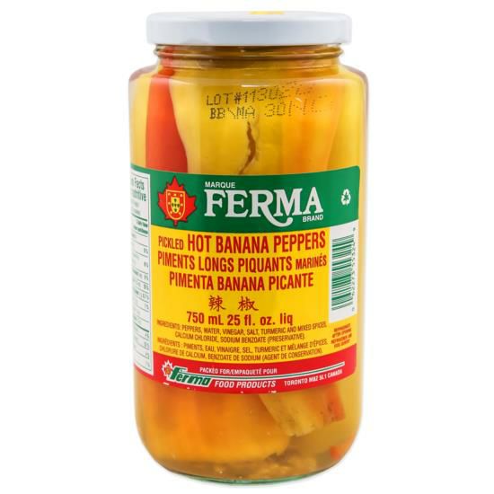 Pickled hot long peppers 750ml
