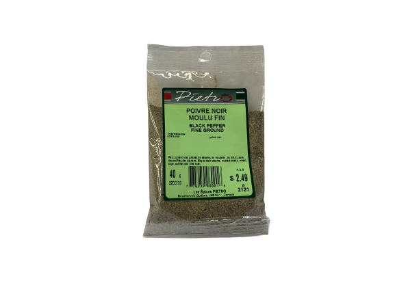 Fine ground black pepper 40g