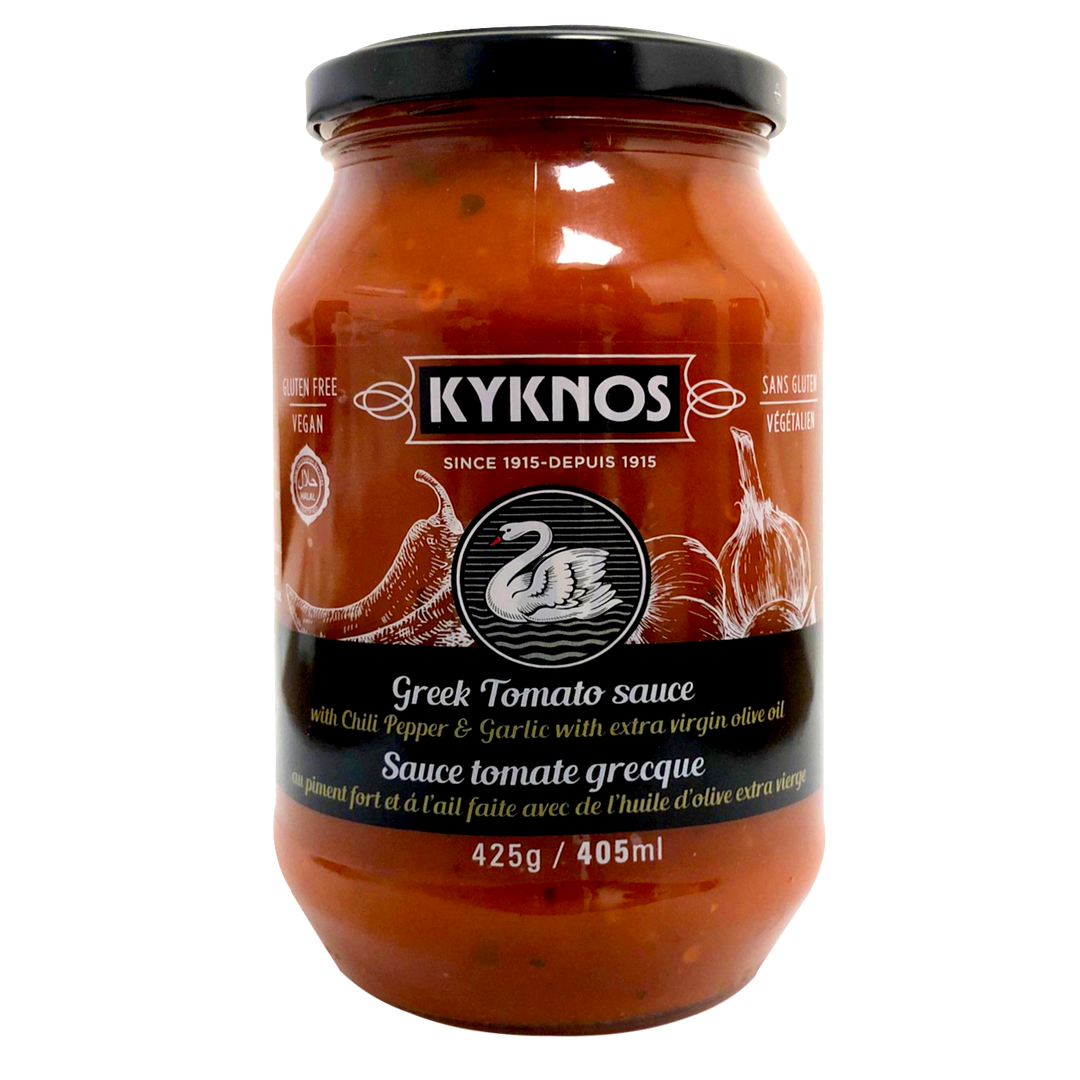 Greek tomato sauce with hot pepper and garlic 425g