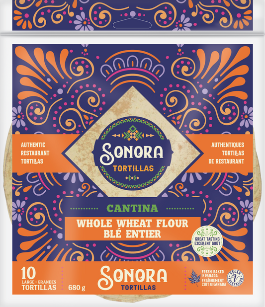 Large whole wheat tortillas 680g