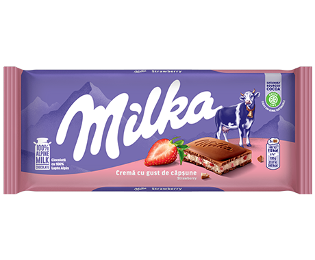 Milka strawberries 100g